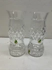 VINTAGE WATERFORD CRYSTAL FAIRY LAMP HURRICANE VOTIVE TWO PIECE IRELAND