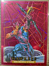 2024 Skybox Marvel Masterpieces '92 Platinum #34 Hawkeye Pink Laser /992