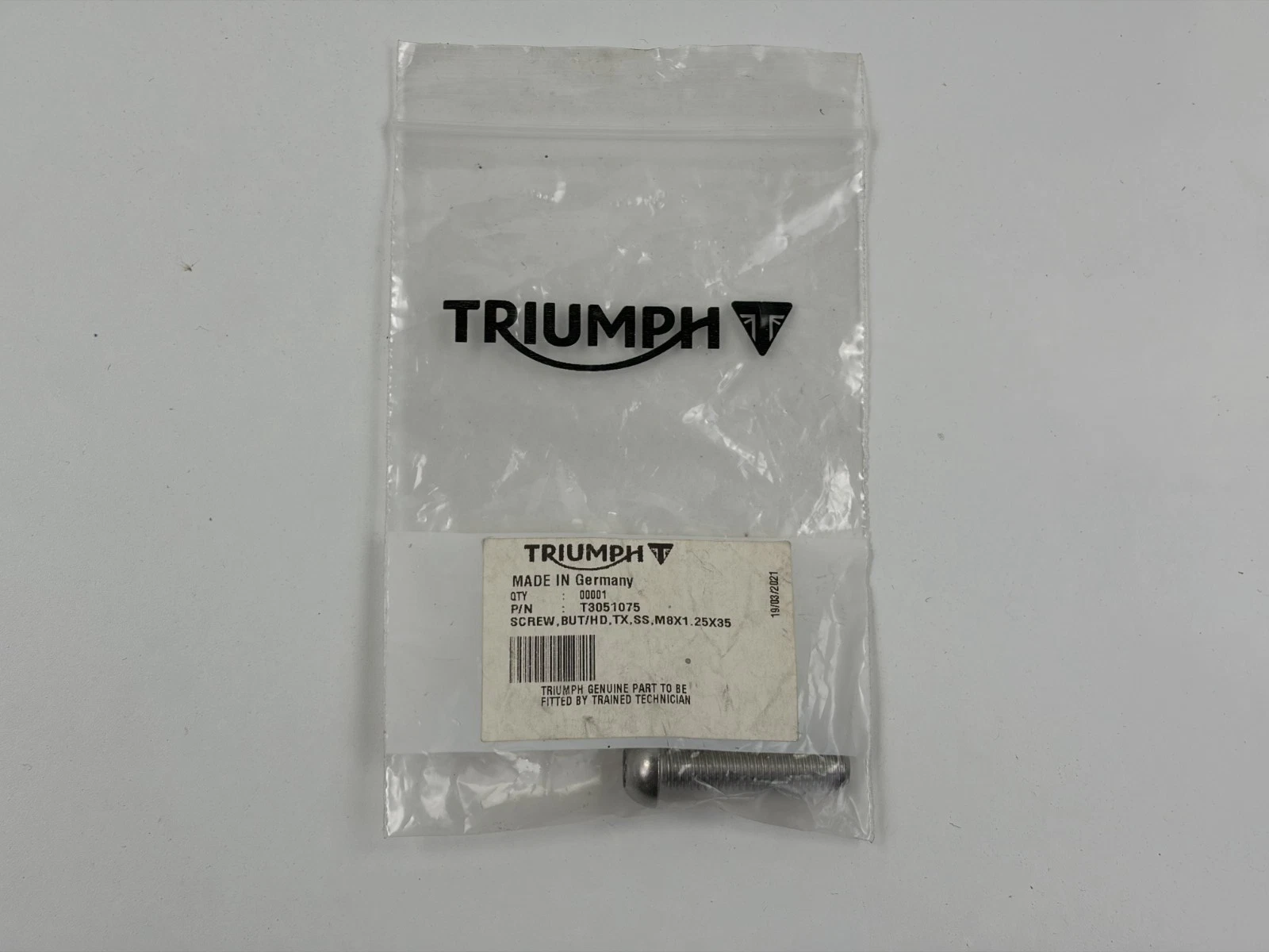 T3051075 | Triumph | Bolt M8x1.25x35