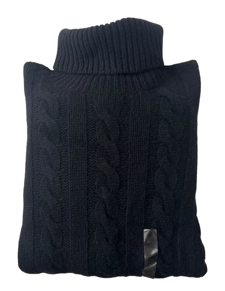 $348 Новый Polo Ralph Lauren черный кабель трикотажа шерсти кашемир водолазка свитер XXL - Изображение 2 из 4