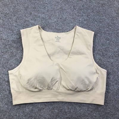 Tommie Copper Sports Bra Womens 2XL Beige Back Support Compression Znergy