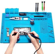 Techly Tappeto da Saldatura e Riparazione Antiscivolo Magnetico 45 x 30 cm in Si