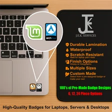 Linux Distro Case Badge Sticker – OEM & Custom Decals for PC, Laptops & Servers