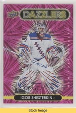 2021-22 Upper Deck Series 1 Dazzlers Pink Igor Shesterkin #DZ-32 READ 0mv2