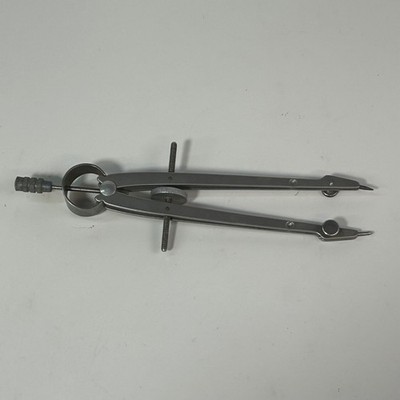 Vemco Model 60 Drafting Compass Silver Metal USA Made Vintage Tool Engineering