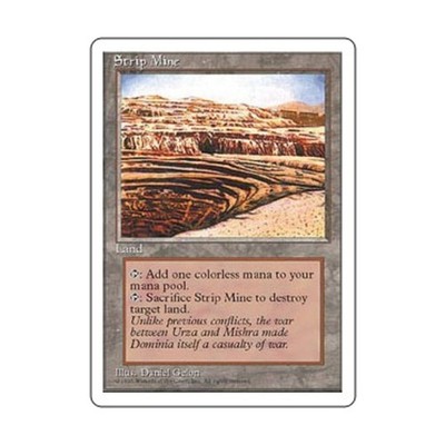 WotC MtG 4th Ed Strip Mine (U) EX