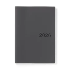 Muji Monday start Monthly/Weekly Schedule book starting Dec 2025, A5 Dark gray