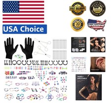 Ultimate Body Piercing Kit - 156PC Collection of Jewelry  Tools 14G - 20G 