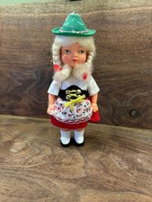 VINTAGE Celluloid German Souvenir Girl Doll in traditional dress