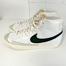 Nike Blazer Mid 77 White Black Men's 9.5 Leather Sneakers Basketball BQ6806-100