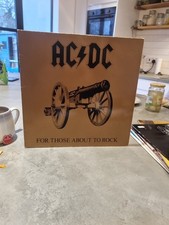 AC/DC FOR THOSE ABOUT TO ROCK ALBUM RECORD VINYL LP K50851 Gatefold Embossed VG+