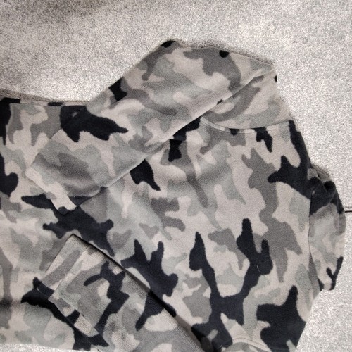 Columbia Fleece Pullover Jacket Gray Camo Quarter Zip Mens Size L - Picture 4 of 13