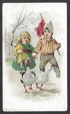 Victorian Trading Card - Arbuckle Coffee - "Goose Recipe" (5B9)