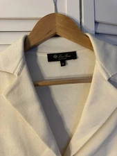 Loro Piana Women’s Blazer Size 38 - Luxe Cream Silk/Cotton Blend - Made in Italy
