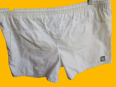 LARGE True Vtg 80s CLASSIC SEA & SKI WHITE YACHT CLUB SWIM TRUNKS Shorts Mens
