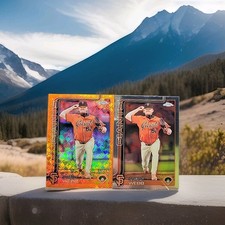 2025 Topps Chrome  Logan Webb  Orange Color Match Logofractor # 4/25 + Base