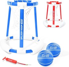 Splash Hoop 360 Floating Pool Basketball Game - Includes Hoop, 2 Balls Pump