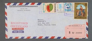 Mayfairstamps Nicaragua 1973 Managua Registered to Miami FL Cover ccb_26945