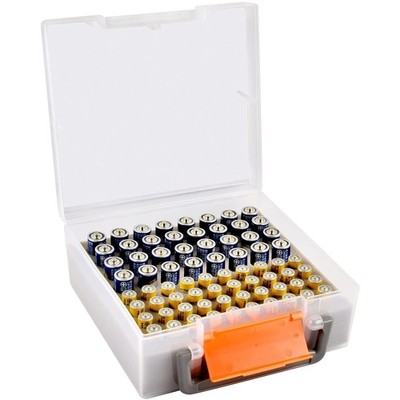 FULLCASE Battery Storage Organizer Holder Holds 72 AA AAA Batteries, Box Case...