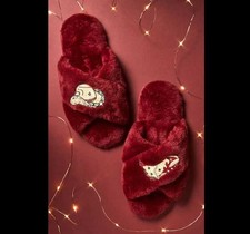 New L Maeve x Anthropologie cowboy western icon patch fuzzy slippers