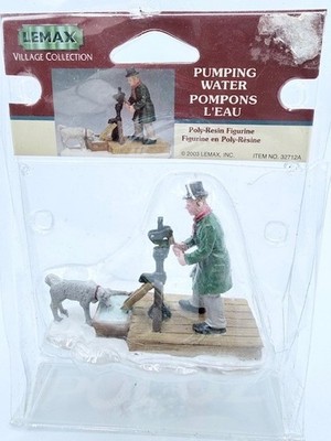 Lemax Christmas Village Town Pumping Water 32712 Pump Dog Fountain Spigot