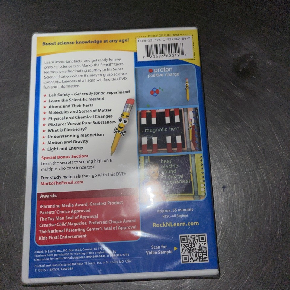 Rock N Learn Physical Science DVD Grades 2 3 4 5 6 7 8 Atoms Motion ...