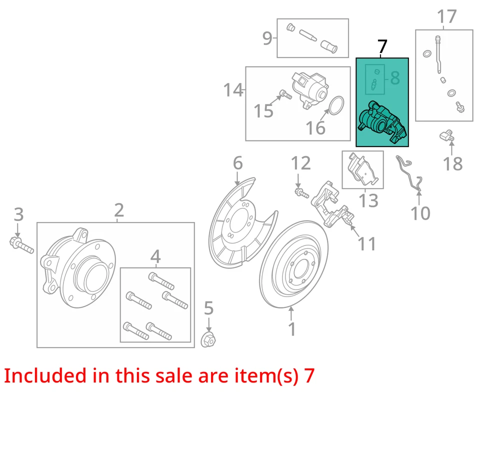 2021 - 2024 FORD ESCAPE OEM RH 1.5L FWD REAR RIGHT BRAKE CALIPER ASSEMBLY *1K* - Image 3 of 4