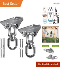 Stainless Steel Swing Hangers Heavy Duty Ceiling Mounts 1500 lb Capacity 2 Pack