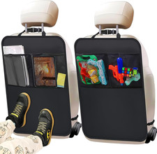 Back Car Seat Organiser for Kids - 2 Pack Car Storage Organizer Backseat Protect