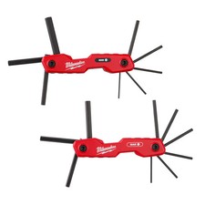 Milwaukee 48-22-2183 17 Key Folding Hex Key SAE/Metric Sets -  2PC