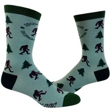 Men's Social Distancing Champion Socks Funny Bigfoot Sasquatch