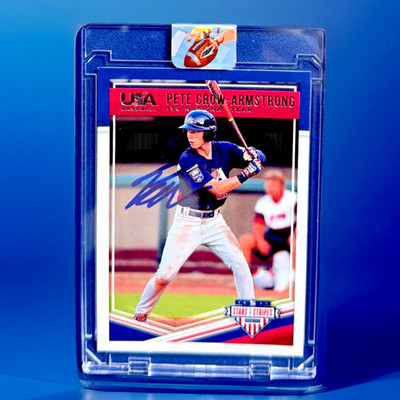 PETE CROW-ARMSTRONG - 2018 USA STARS & STRIPES #64 - IP SIGNATURE (RC) - CUBS!!