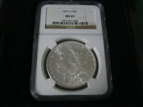 Bradford Exchange 1879 S United States Morgan Silver Dollar NGC MS 65