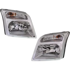 Left & Right Side Headlights For Ford Transit Connect 2010-2013 Halogen w/ Bulbs