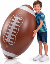 24-Inch Giant Beach Balls - 3-Pack Inflatable Football Beach Balls - Extra Lar