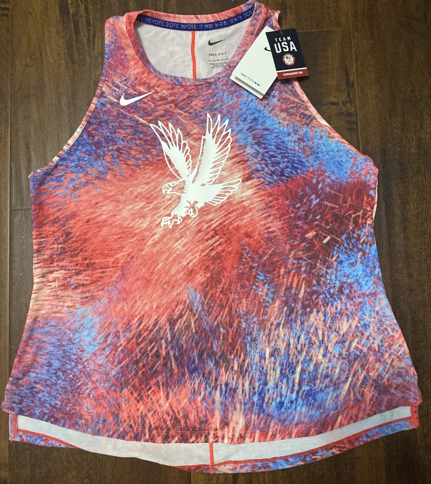 NWT Nike Women's One USA Luxe Dri-FIT Top Tank Olympics FN0965 645. A7