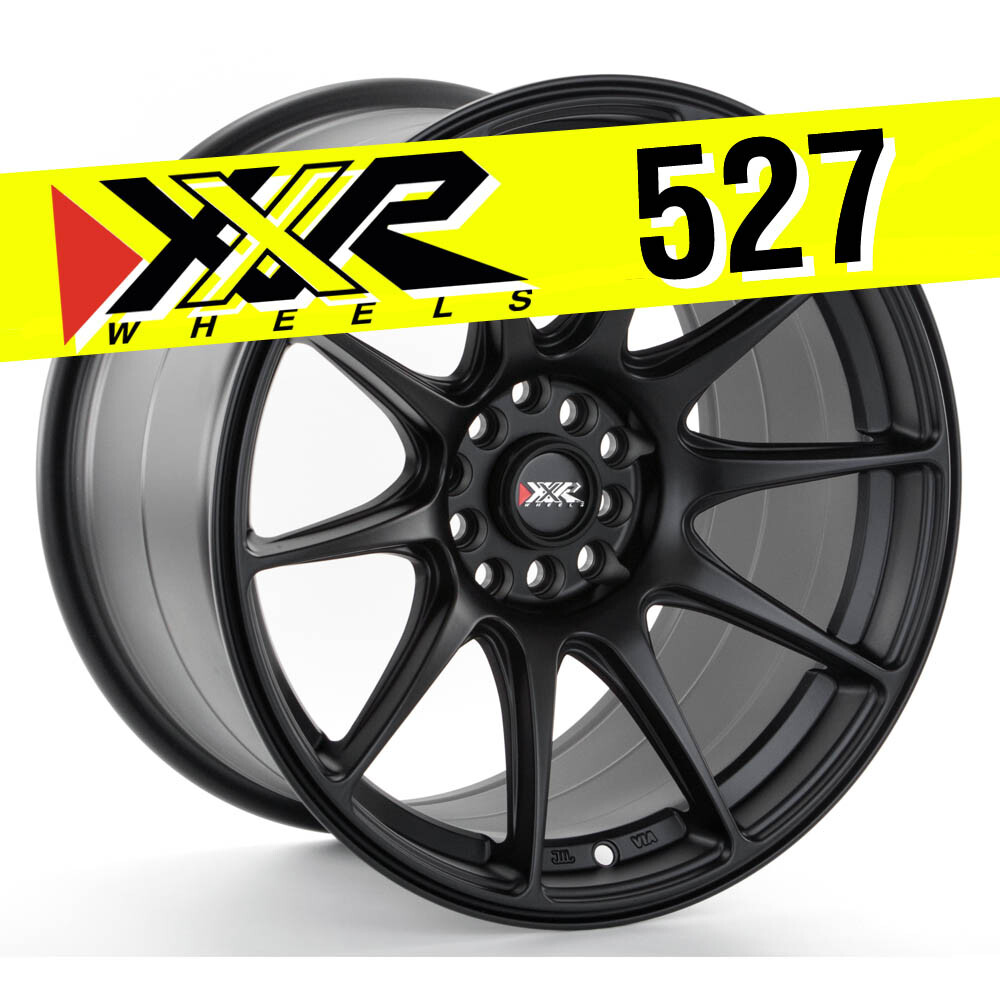 XXR 527 17X9.75 5X100 5x114.3 +25 FLAT BLACK WHEEL | eBay