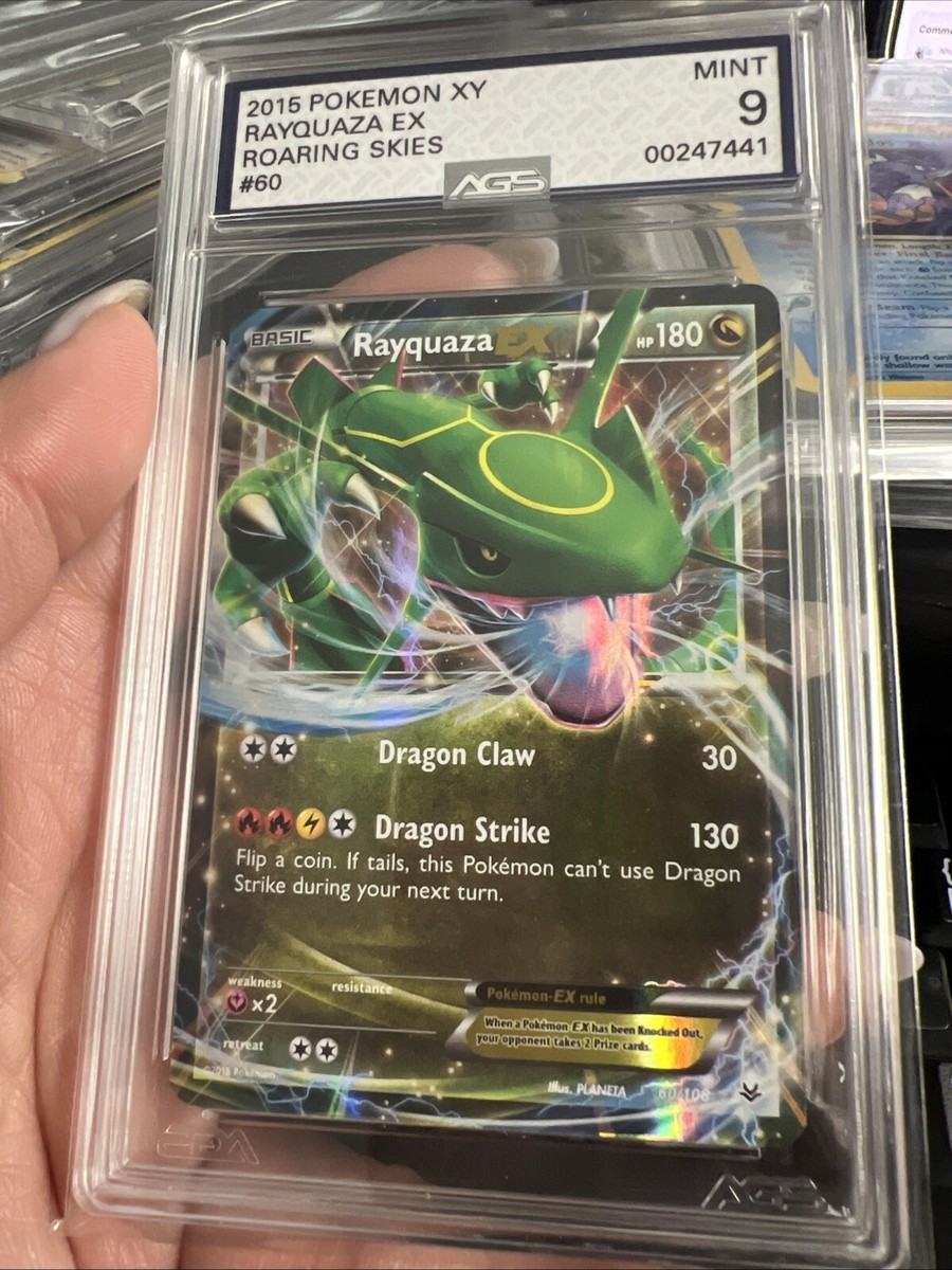 2015 Pokemon XY Roaring Skies Rayquaza EX Holo #60 Just Graded AGS