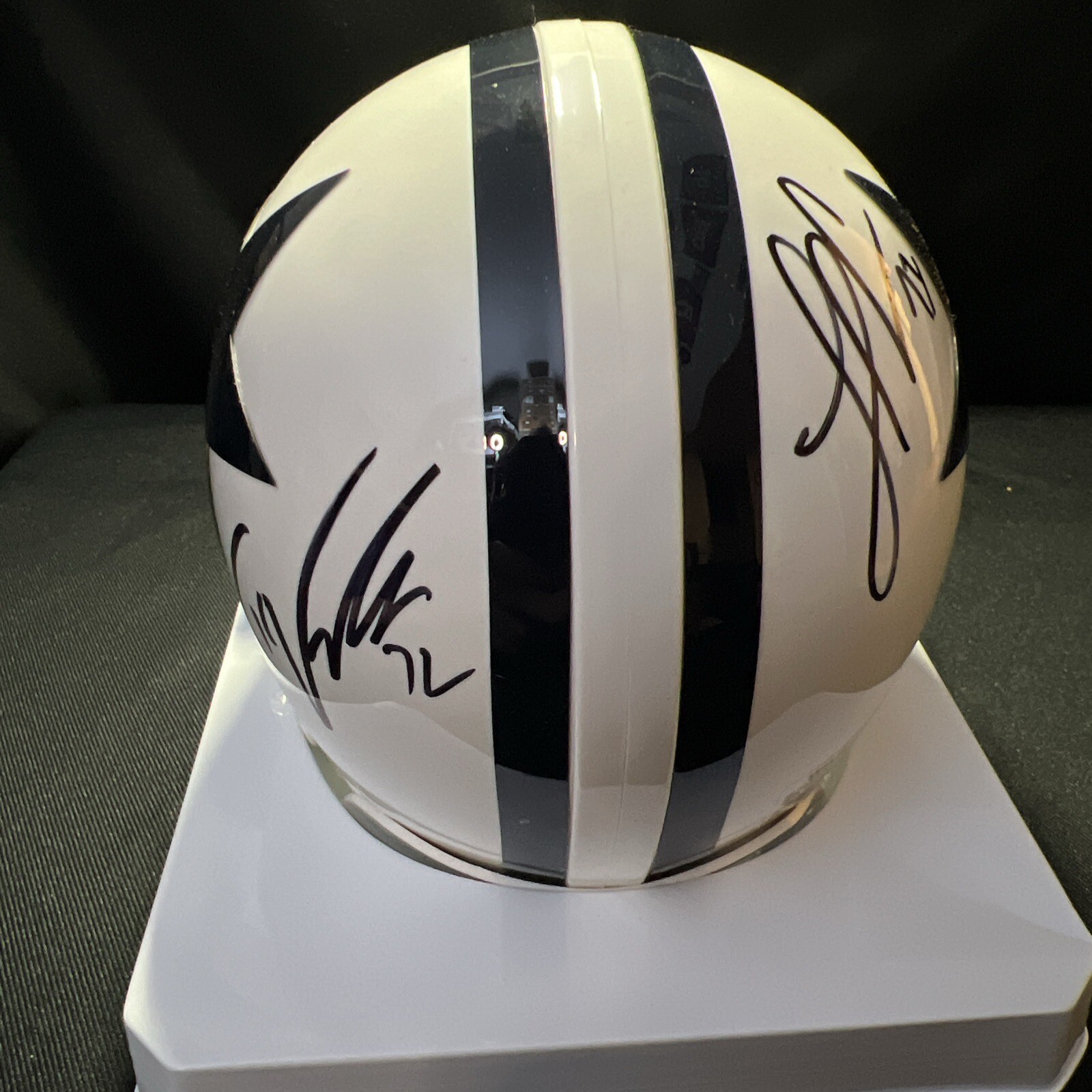 Travis Frederick & La'el Collins Signed Dallas Cowboys Mini Helmet 5 Pro Bowls