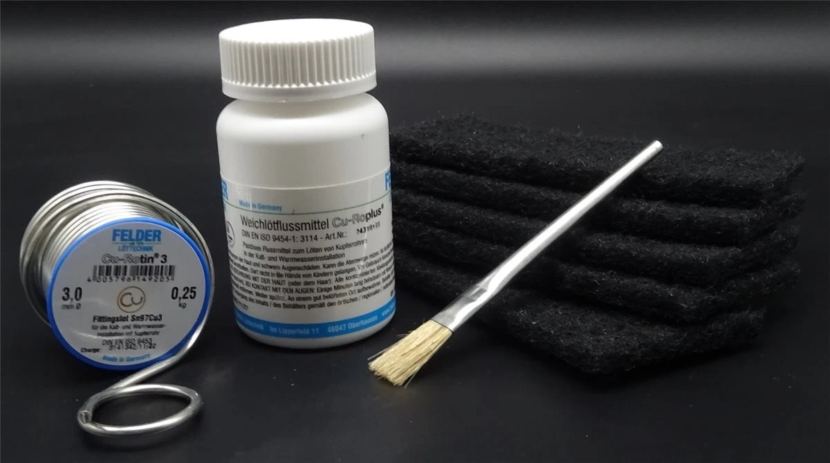100g Fittingslot 2,7mm Cu-Rotin 3 100g Cu-Rofix 3 Weichlot Fitting Kupferrohr