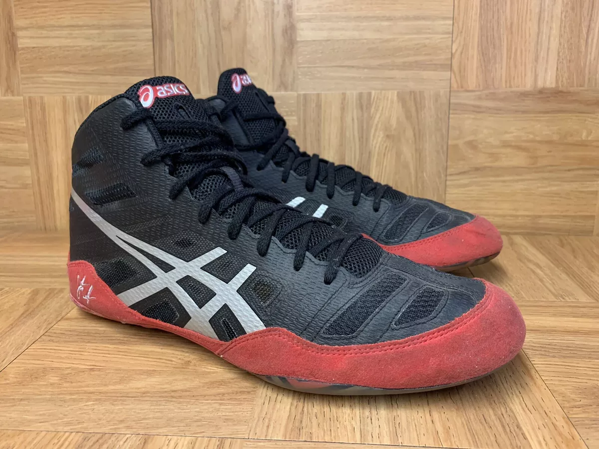 RARE Asics JB Elite V 2.0 Wrestling 12 J3A1Y Martial Arts MMA Box USA Red Blak