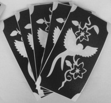 bm115 GLITTERTATTOO 10 x stencil bird flower cool glitter tattoo neat L K 