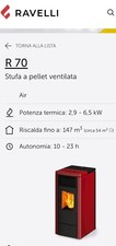 stufa a pellet usata Ravelli R70