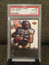 2001 UD Pros & Prospects Drew Brees RC /1000 Graded PSA 10 GEM MINT SAINTS HOF!!
