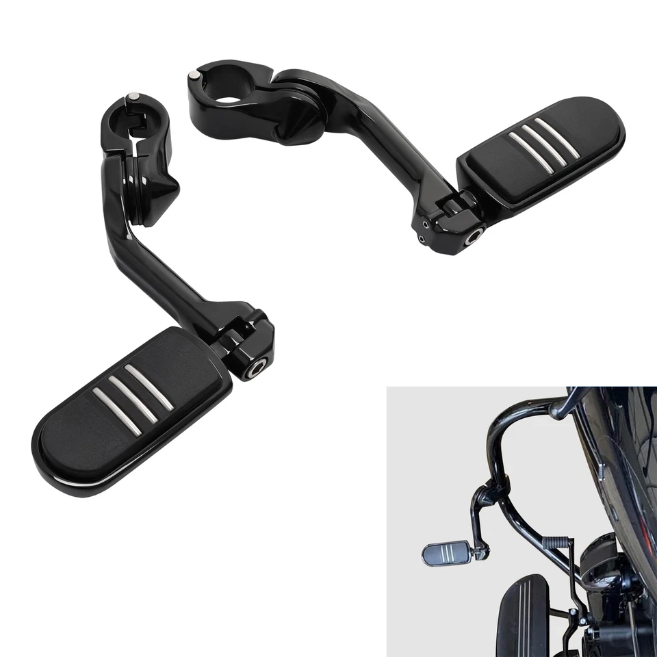 Clavijas de pie de carretera de 1,25" 1-1/4" 32 mm para Harley Touring Road King Street Glide Foto 4 de 4