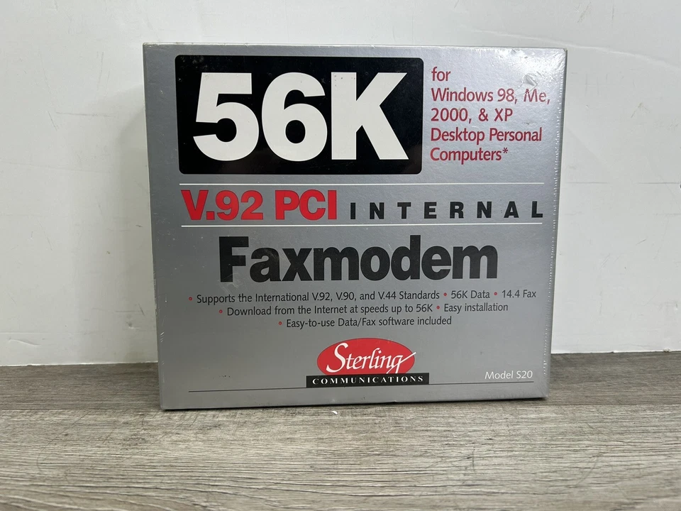 56K MODEM Internal Faxmodem V.92 PCI Sterling Communications Model S20 *NEW* - Image 2 of 4