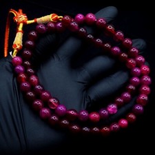 284.00 Cts Top Quality Fantastic Red Ruby Beaded Necklace Jewelry VK 25 E656