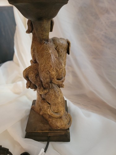 SET OF 2 Dog Figure Table Lamps Labrador ? Light Rustic Nature Style 23" Ht - Picture 9 of 10