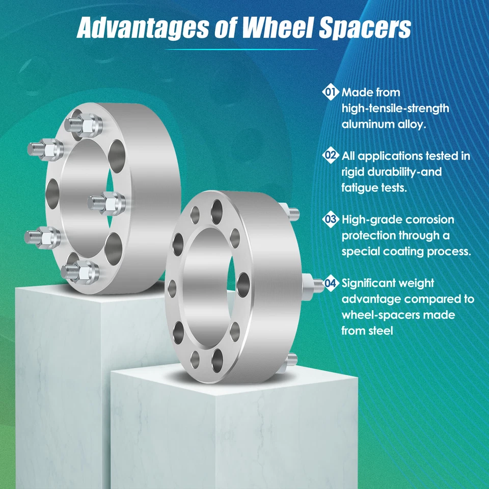 4PC 2" 5x5.5 5x139.7 Wheel Spacers for Geo Chevrolet Tracker Suzuki Vitara XL-7 - Image 4 of 4