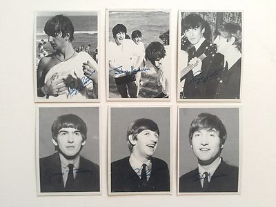 VINTAGE 1964 TOPPS BEATLES 3RD SERIES B&W SIGNATURE TRADING CARDS